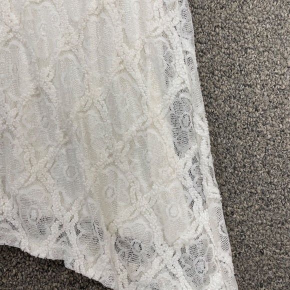 NWT Area Code 407 White Lace Girls Trapeze Dress - Picture 2 of 5
